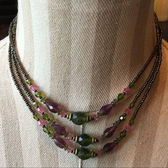 RICH PURPLE n Pink Necklace!! - Picture 1 of 9